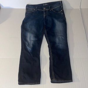 Silver Suki Capri Size W 29 Women’s Denim Blue Jeans